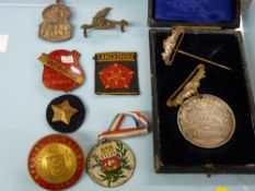 Silver ARP badge, silver medal for attendance etc