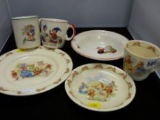 Small parcel of children's china including Royal Doulton 'Bunnykins' etc