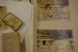 Stamp album with contents and a large album with vintage photograph contents etc