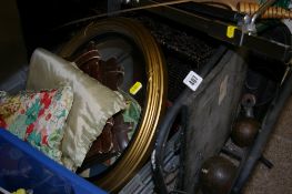 Mixed parcel including mirrors, letter rack, wicker etc