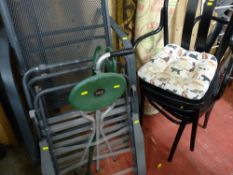 Metal framed garden furniture chairs etc