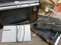 Solid State Hitachi portable TV, Tandata machine and a Fidelity portable turntable