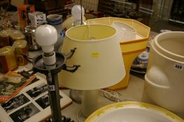 Metallic fish decorated table lamp and other table lamps