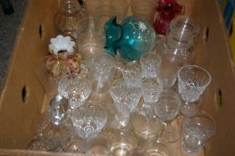Box of mixed glassware