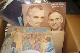 Box of old vinyl records