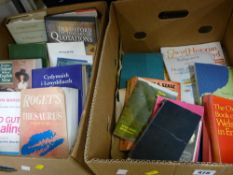 Two boxes of mixed books