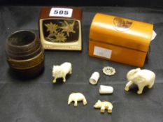 Mauchline box, miniature TV screen viewer etc