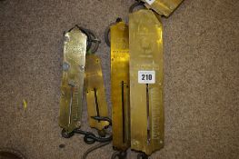 Chatillons spring balance and three Salter spring balances