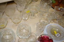 Box of drinking and mixed glassware