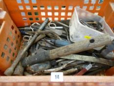 Crate of hand tools