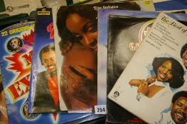 Quantity of vintage LP records including Gladys Knight & the Pips, The Stylistics, The Commodores