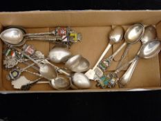 Quantity of silver and other souvenir spoons