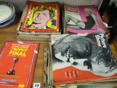 Large quantity of Picture Show and Picture Goer magazines circa 1950s/60s, sporting programmes etc