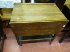 Good twin flap oak trolley table