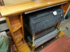 Wooden fire surround complete with electric fire E/T