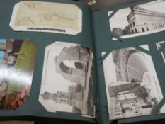 Antique postcard album with comprehensive contents