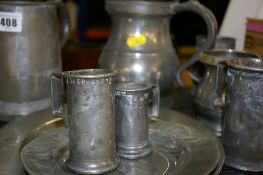 Parcel of hallmarked pewter ware