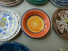 'Conwy Tunnel Opening' plate and a selection of decorative wall plates etc