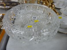 Large cut glass fruit bowl