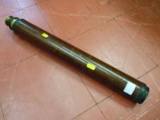 Vintage mahogany and brass telescope