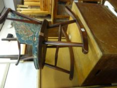 Neat Ercol rocking chair and a vintage wooden blanket box