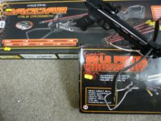 Two modern crossbows, still boxed