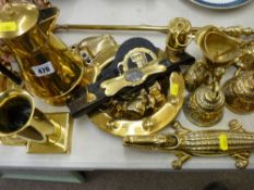 Good selection of well polished brass and copperware
