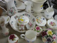 Quantity of floral decorated ornamental china by Aynsley, Royal Albert, Worcester etc
