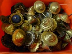 Good quantity of vintage brass beehive shire horse rosettes