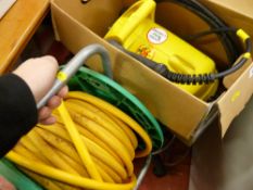 Karcher 210A power washer and a garden hose reel E/T