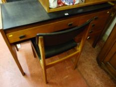 Stylish mid Century teak office desk and chair