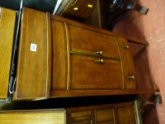 Mahogany string inlaid ex-gramophone cabinet