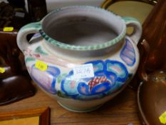 Large Honiton twin handled vase