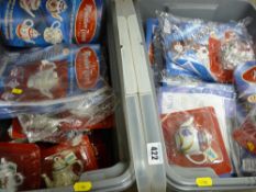 Two crates of collectable ceramic miniature teapots etc