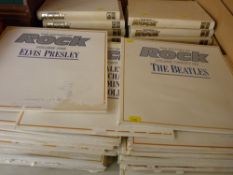 Ten bound volumes 'History of Rock' magazines and associated LP records