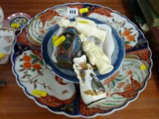 Imari charger, small cloisonne vase and other Oriental ornamental ware