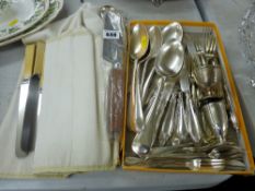 Loose quantity of EP cutlery etc