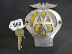 Vintage AA motor box and phonebox key