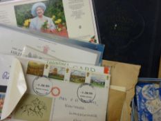 Collection of vintage stamps, postcards and first day covers etc