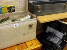 Vintage Aldis slide projector, cased Stella pop-up viewing screen and a Sharp Viewcam with charger