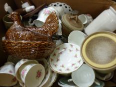 Quantity of floral decorated bone china teaware etc