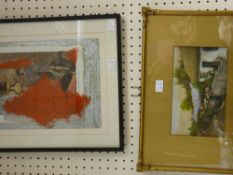 MAURICE COCKRILL collage print - titled 'John Clambered Up First', signed and dated 1967 and a