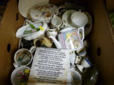 Box of mixed porcelain