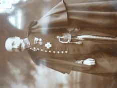 Old sepia photograph of a uniformed Germanic prince