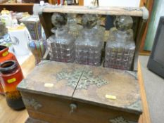 Three bottled tantalus with key