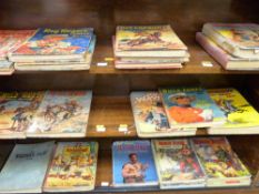 Good collection of adventure books for boys including annuals for 'Robin Hood', 'Wild West', 'Roy