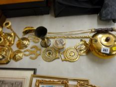 Selection of vintage brassware