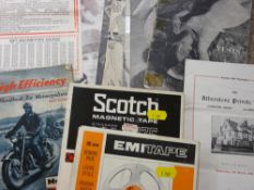 Small selection of vintage ephemera including a 'Mobil High Efficiency Handbook for