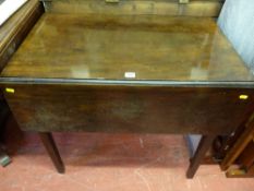 Antique mahogany twin flap dining table