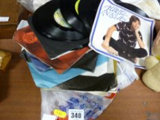 Small selection of vintage 45rpm records - Cliff Richard, Chicago, Kool & the Gang etc